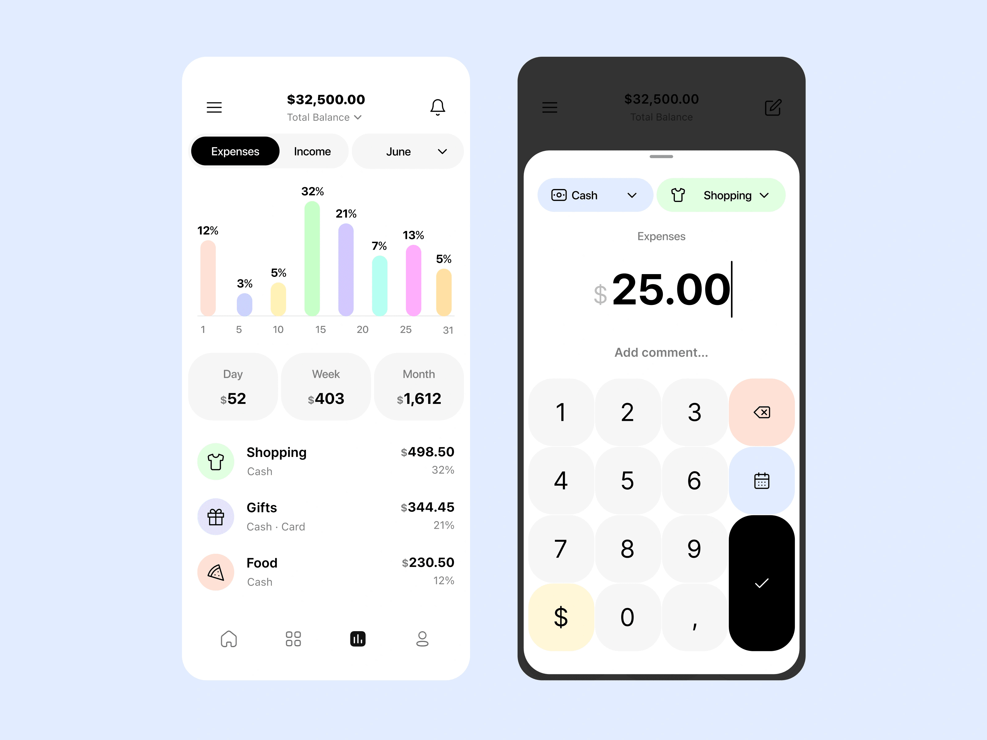 Manage your expenses for free and track your pending expenses to achieve better financial control.